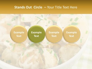 Young Potatoes With Sour Cream PowerPoint Template