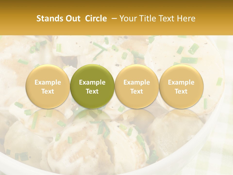 Young Potatoes With Sour Cream PowerPoint Template