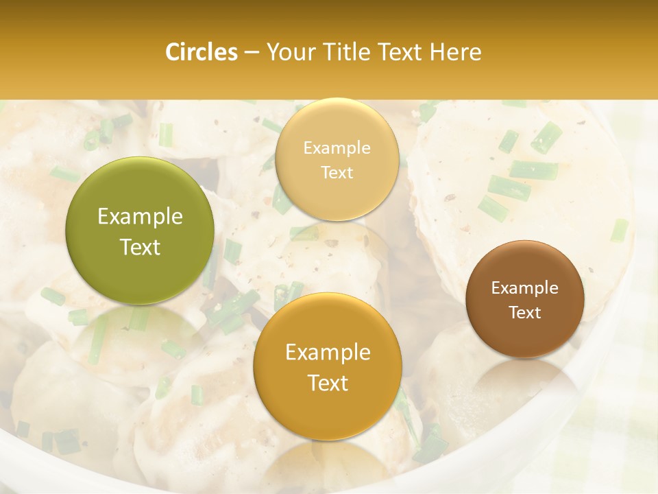Young Potatoes With Sour Cream PowerPoint Template
