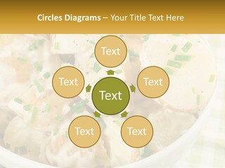 Young Potatoes With Sour Cream PowerPoint Template