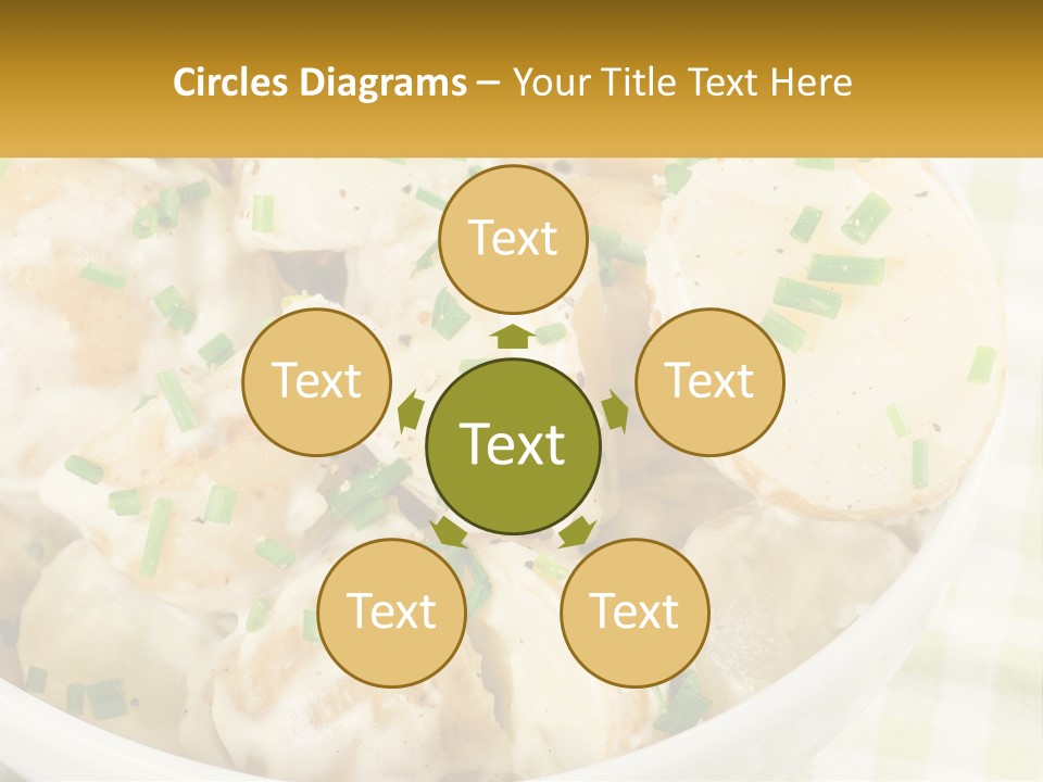 Young Potatoes With Sour Cream PowerPoint Template