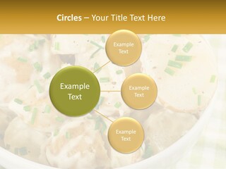 Young Potatoes With Sour Cream PowerPoint Template