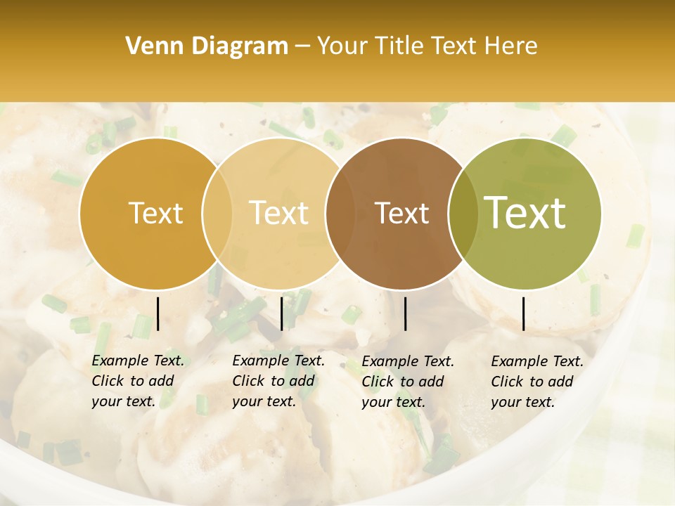 Young Potatoes With Sour Cream PowerPoint Template