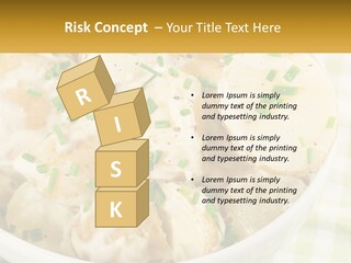 Young Potatoes With Sour Cream PowerPoint Template