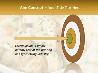 Young Potatoes With Sour Cream PowerPoint Template