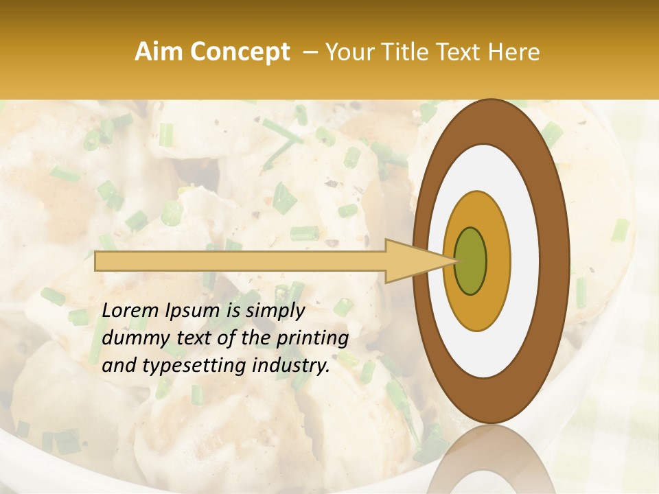 Young Potatoes With Sour Cream PowerPoint Template