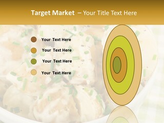 Young Potatoes With Sour Cream PowerPoint Template
