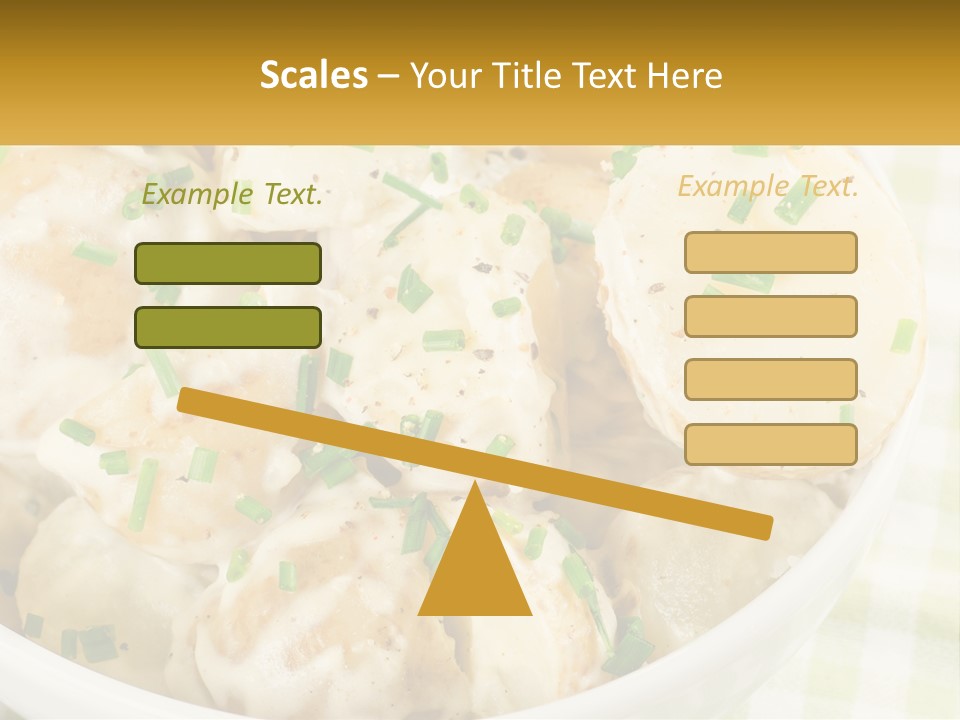 Young Potatoes With Sour Cream PowerPoint Template