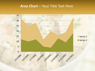 Young Potatoes With Sour Cream PowerPoint Template