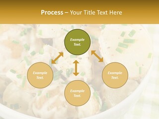 Young Potatoes With Sour Cream PowerPoint Template