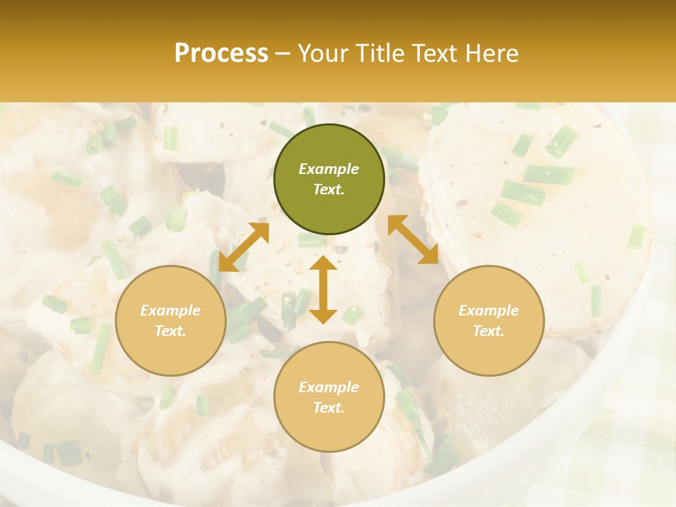 Young Potatoes With Sour Cream PowerPoint Template
