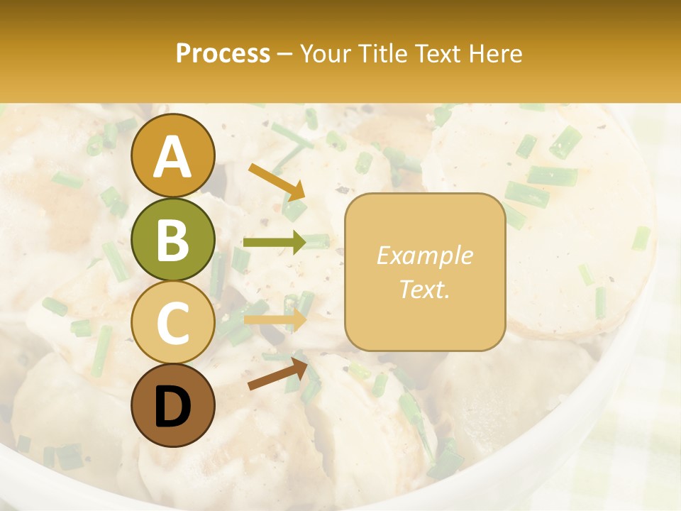 Young Potatoes With Sour Cream PowerPoint Template