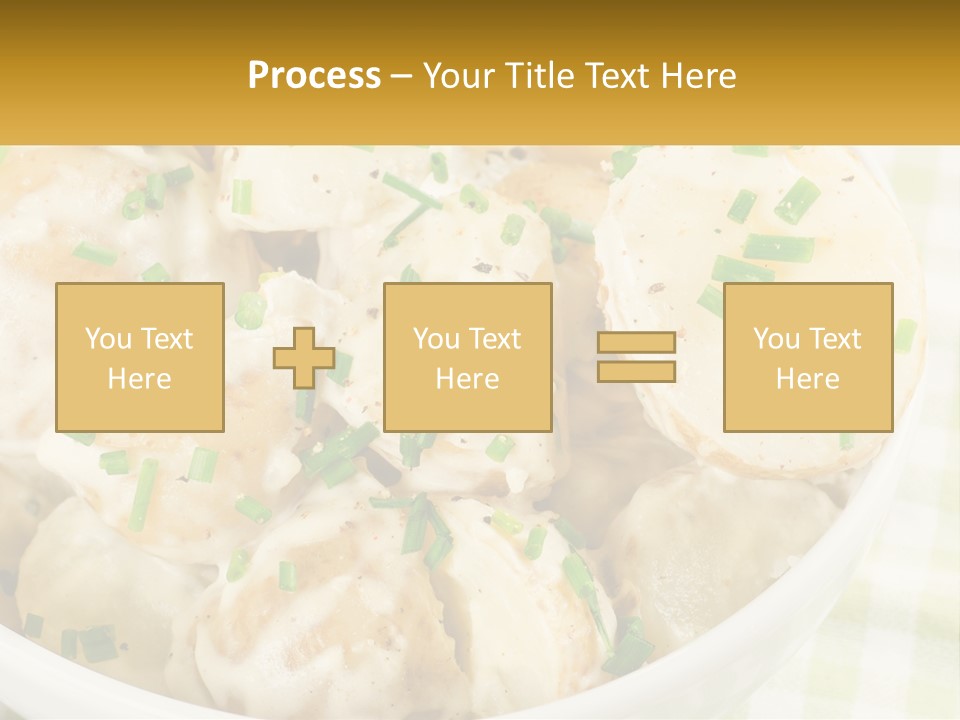 Young Potatoes With Sour Cream PowerPoint Template