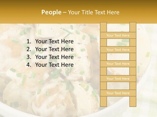 Young Potatoes With Sour Cream PowerPoint Template