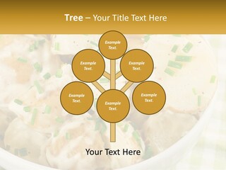 Young Potatoes With Sour Cream PowerPoint Template