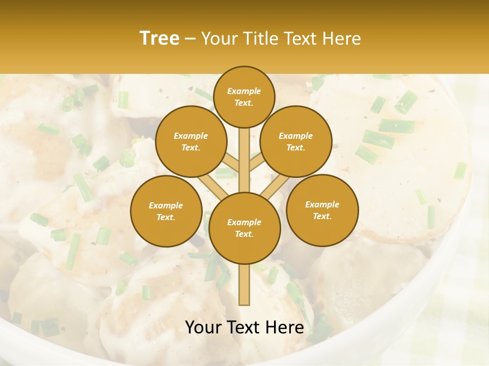 Young Potatoes With Sour Cream PowerPoint Template