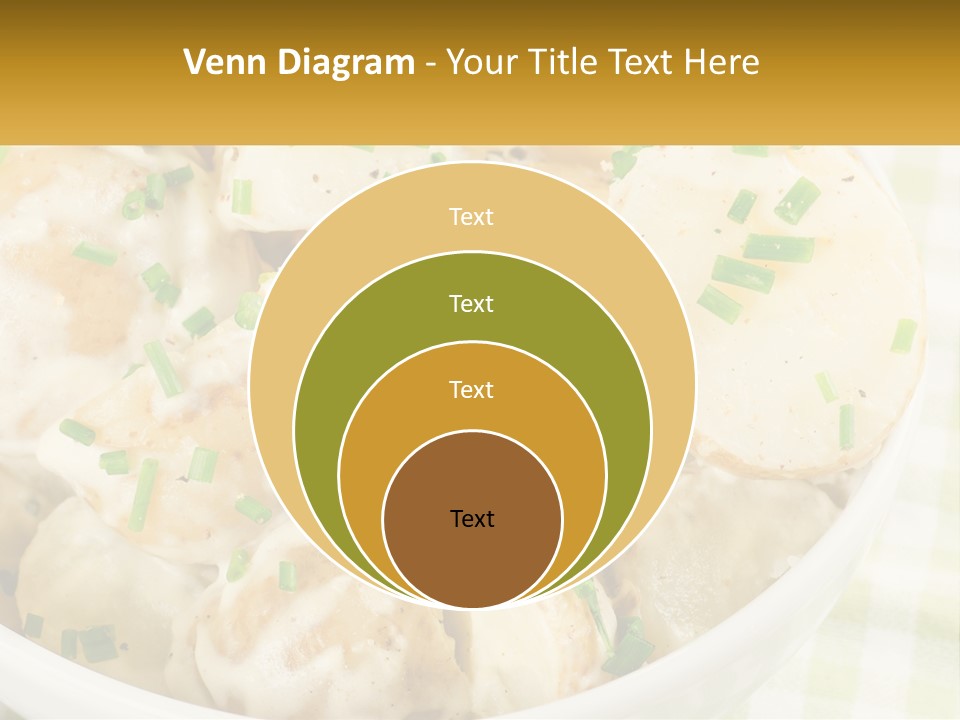 Young Potatoes With Sour Cream PowerPoint Template