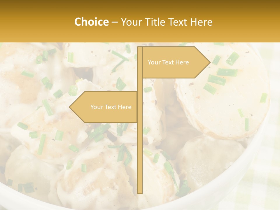 Young Potatoes With Sour Cream PowerPoint Template