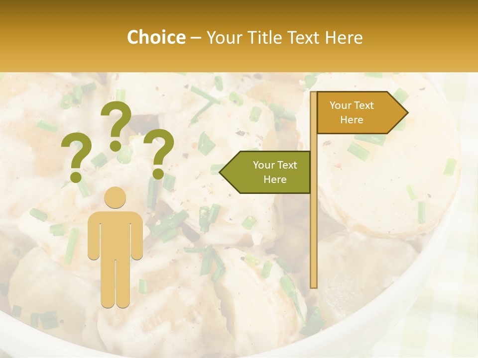 Young Potatoes With Sour Cream PowerPoint Template