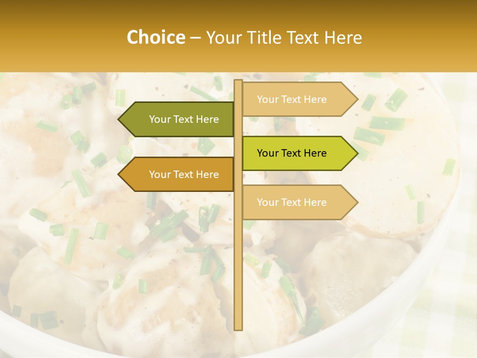 Young Potatoes With Sour Cream PowerPoint Template