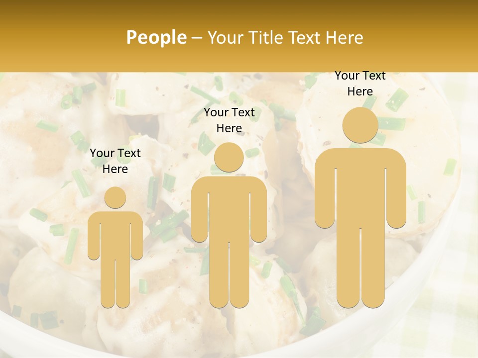 Young Potatoes With Sour Cream PowerPoint Template