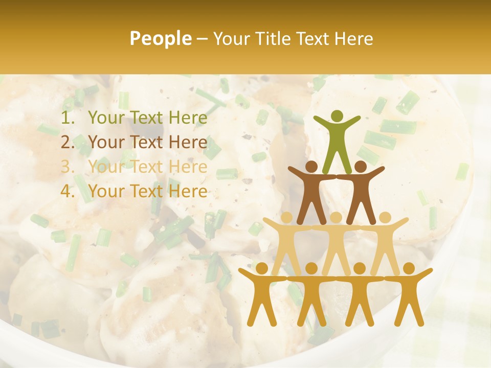 Young Potatoes With Sour Cream PowerPoint Template