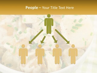 Young Potatoes With Sour Cream PowerPoint Template