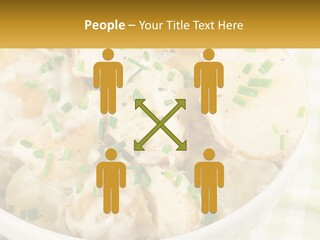 Young Potatoes With Sour Cream PowerPoint Template