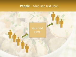 Young Potatoes With Sour Cream PowerPoint Template