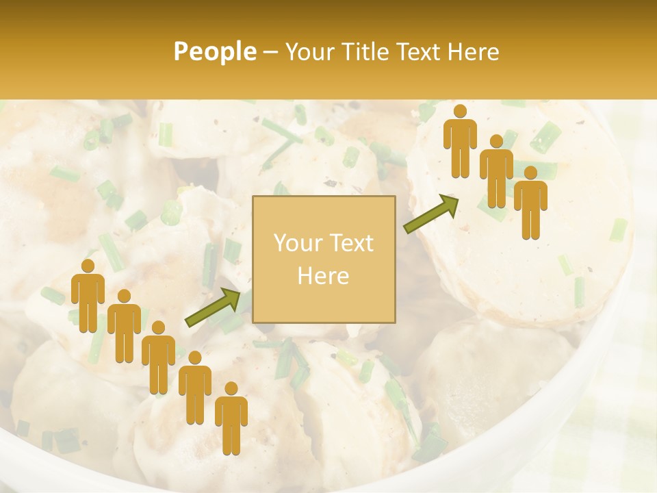 Young Potatoes With Sour Cream PowerPoint Template