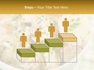 Young Potatoes With Sour Cream PowerPoint Template