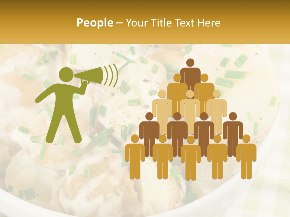 Young Potatoes With Sour Cream PowerPoint Template