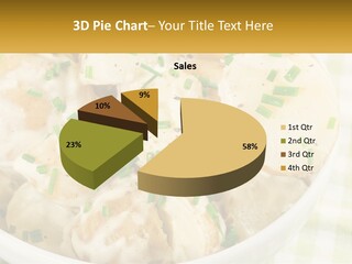 Young Potatoes With Sour Cream PowerPoint Template