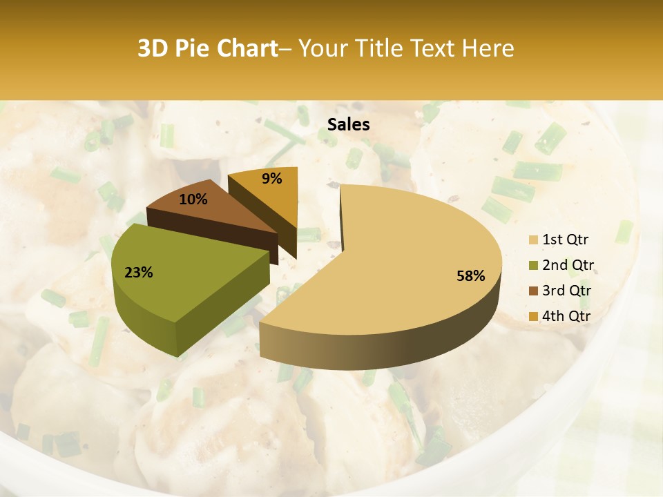 Young Potatoes With Sour Cream PowerPoint Template