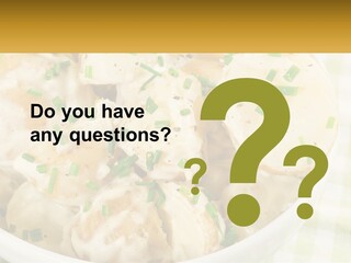 Young Potatoes With Sour Cream PowerPoint Template