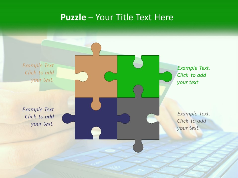 Payment On The Internet By Card PowerPoint Template