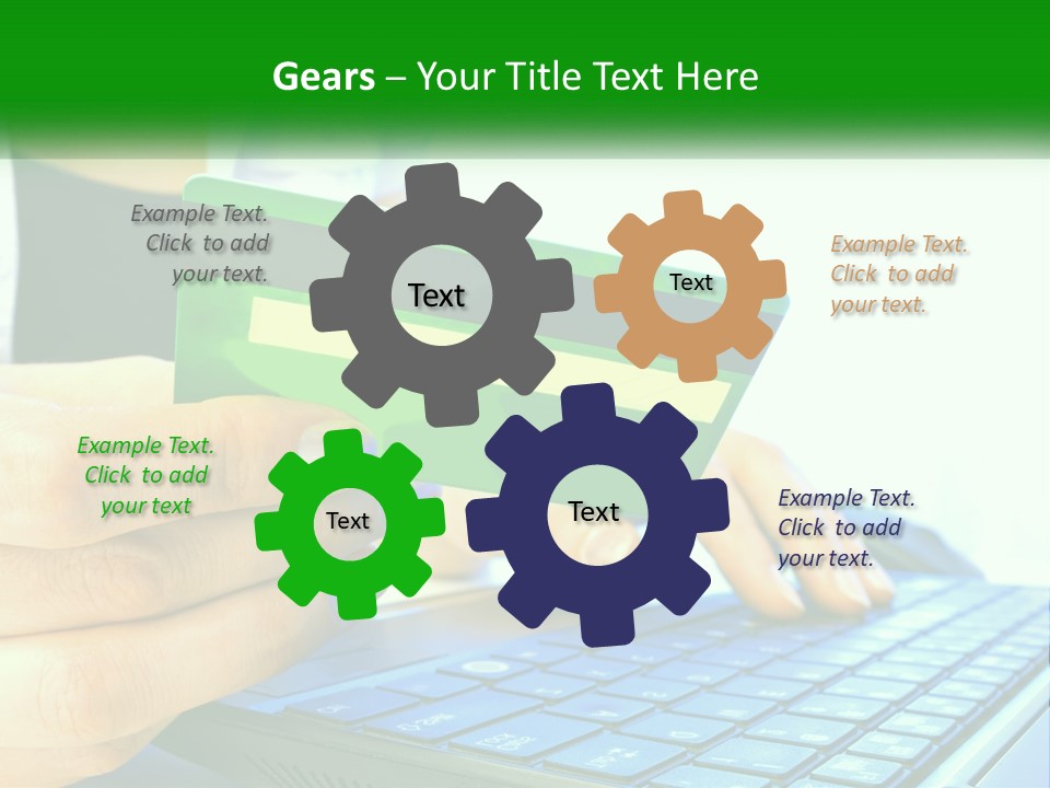 Payment On The Internet By Card PowerPoint Template