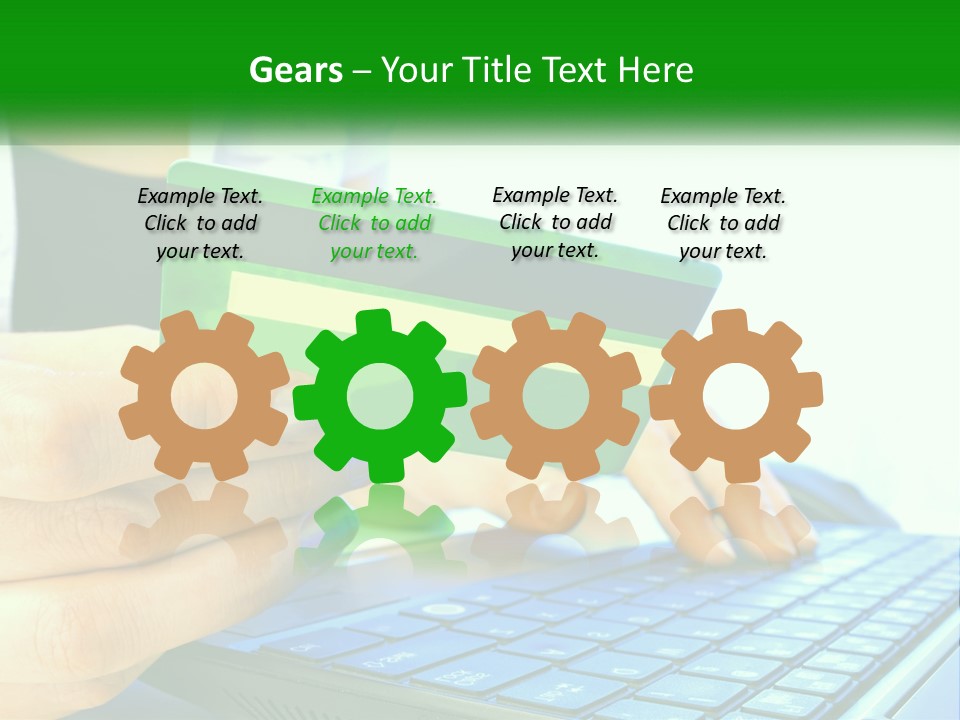 Payment On The Internet By Card PowerPoint Template