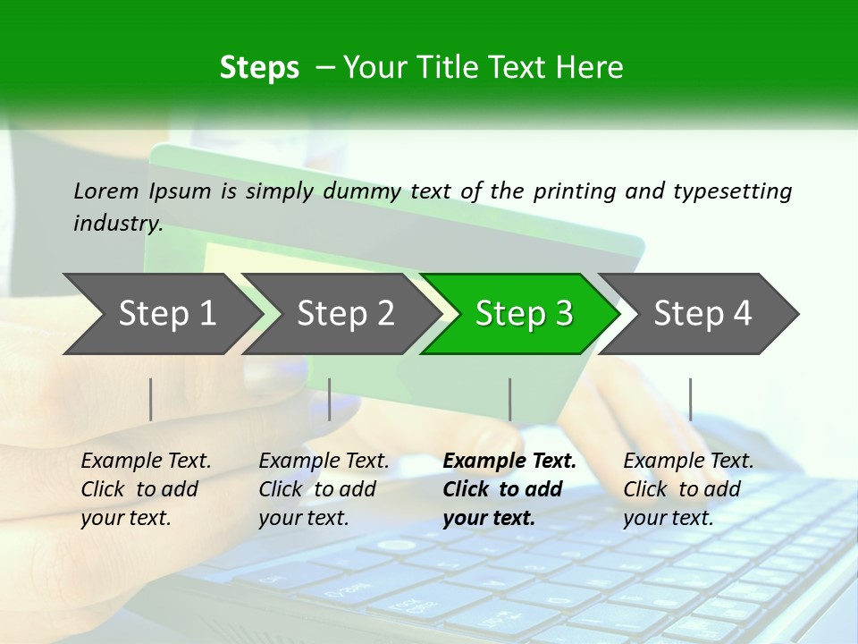 Payment On The Internet By Card PowerPoint Template