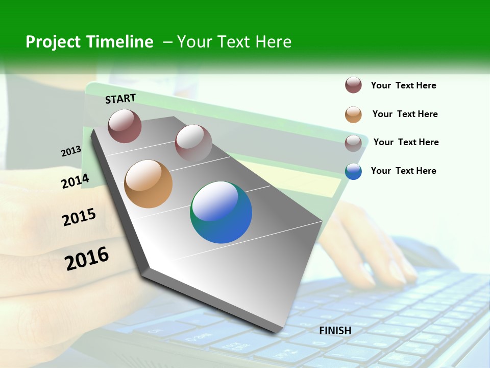 Payment On The Internet By Card PowerPoint Template