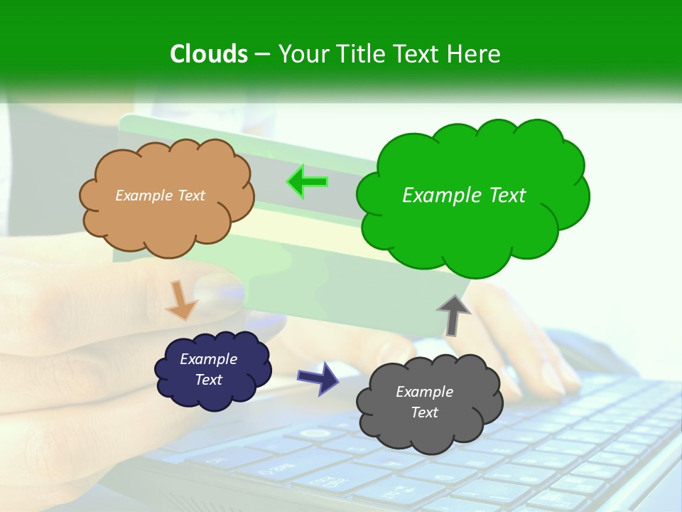 Payment On The Internet By Card PowerPoint Template