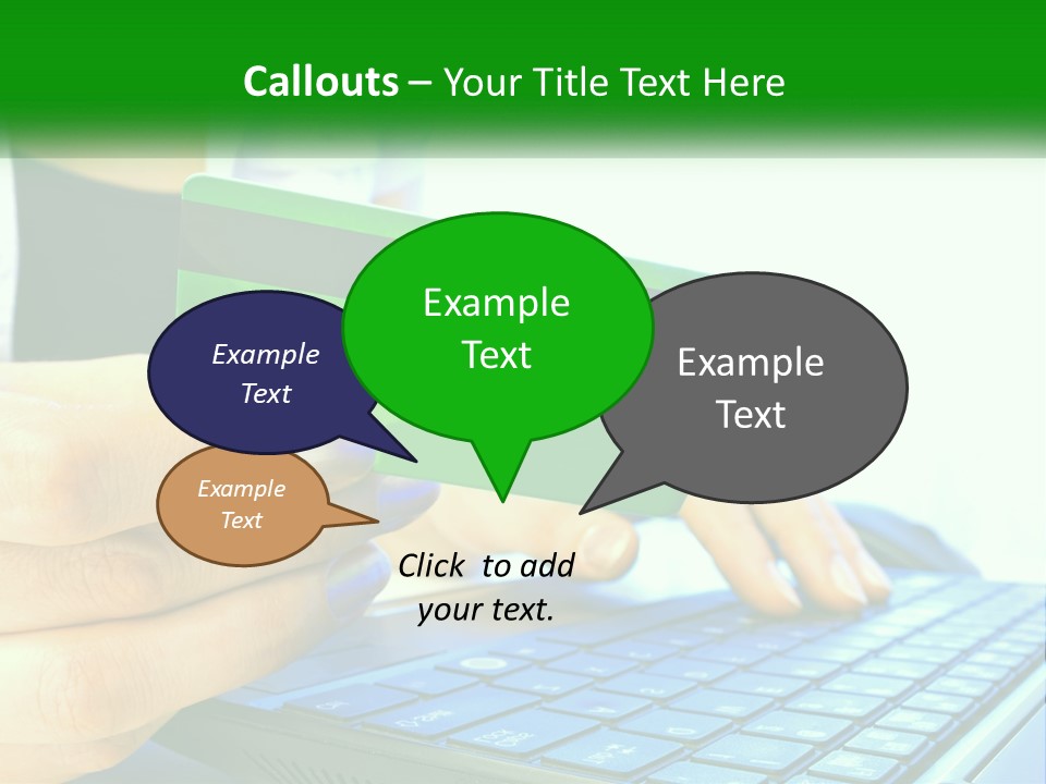 Payment On The Internet By Card PowerPoint Template