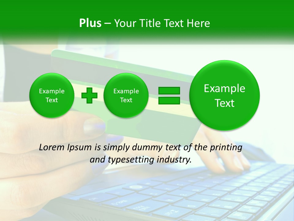 Payment On The Internet By Card PowerPoint Template