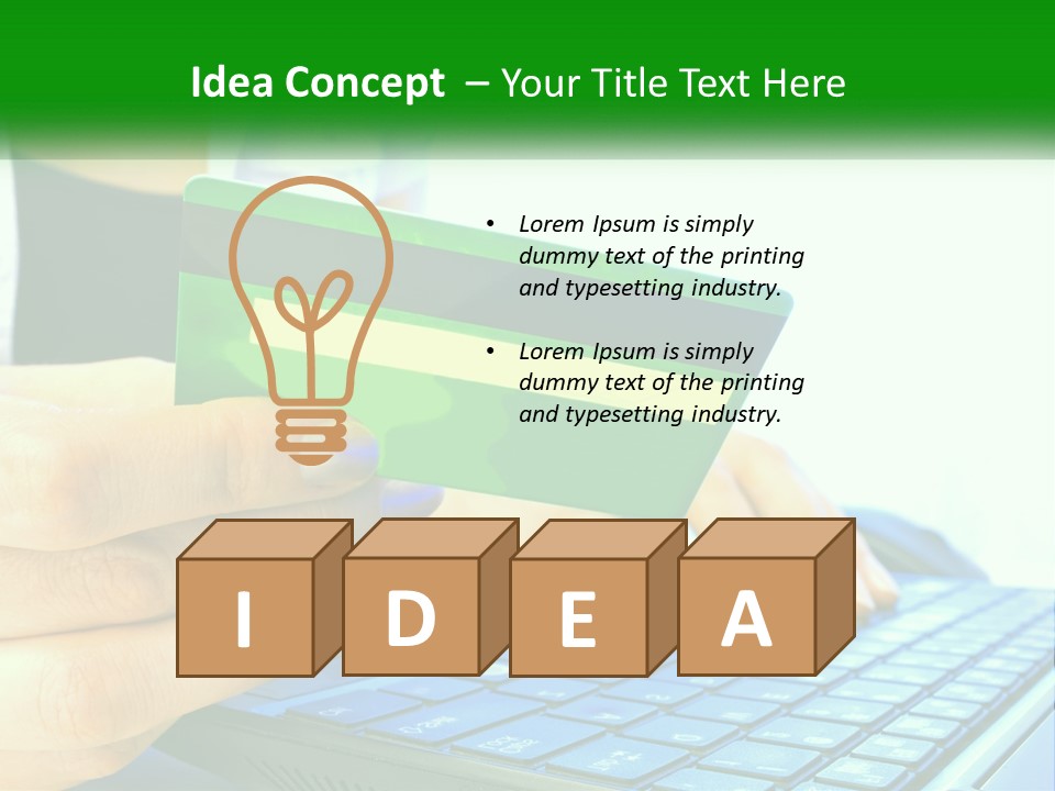 Payment On The Internet By Card PowerPoint Template