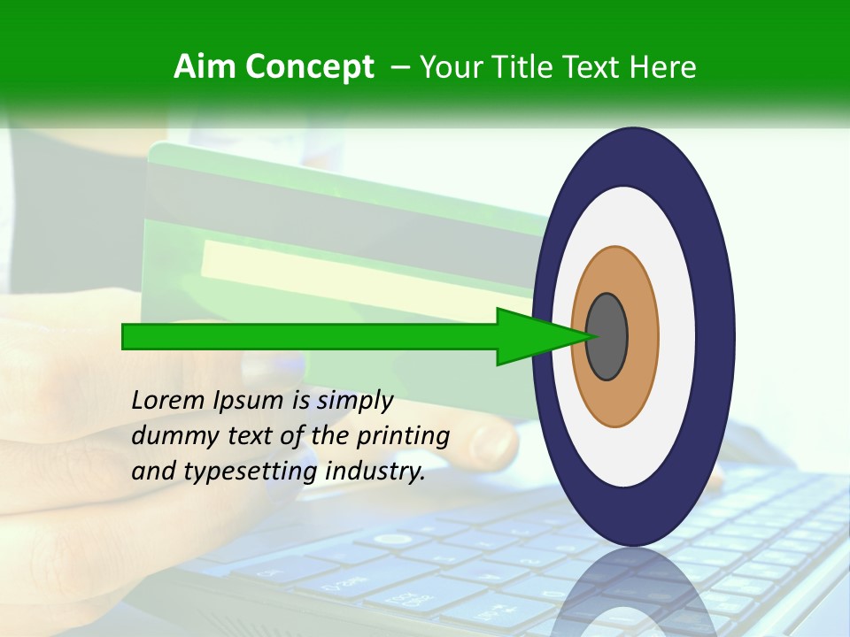 Payment On The Internet By Card PowerPoint Template