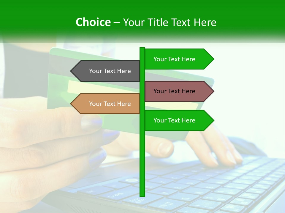 Payment On The Internet By Card PowerPoint Template