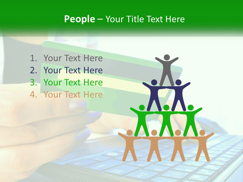 Payment On The Internet By Card PowerPoint Template