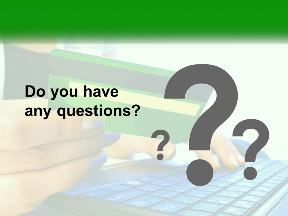 Payment On The Internet By Card PowerPoint Template