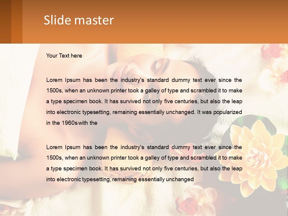 Girl On A Relaxing Massage PowerPoint Template