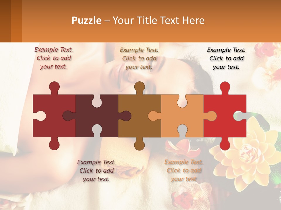 Girl On A Relaxing Massage PowerPoint Template